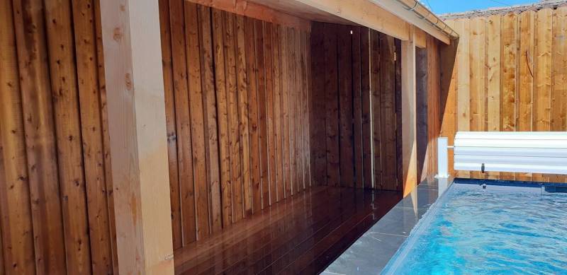 Pose d'un Bardage bois par un artisan charpentier sur Saint Laurent médoc prés de Cestas